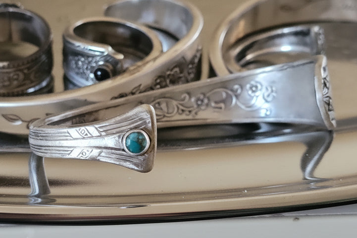 Turquoise & Floral Spoon