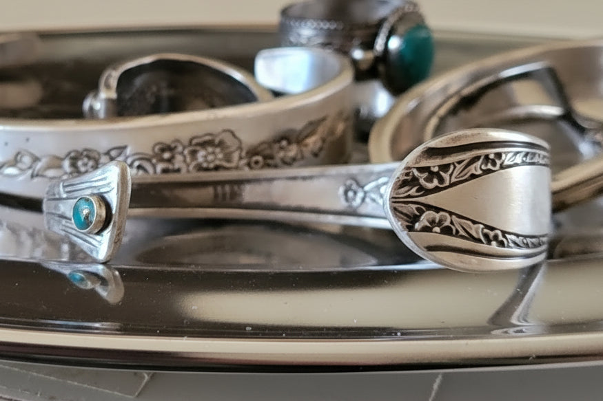 Turquoise & Floral Spoon