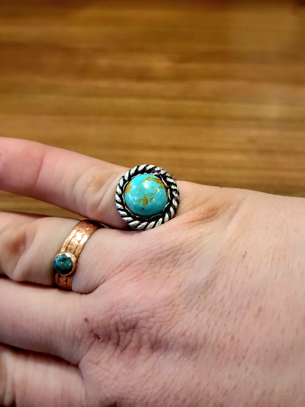 Round Turquoise Ring/Slide