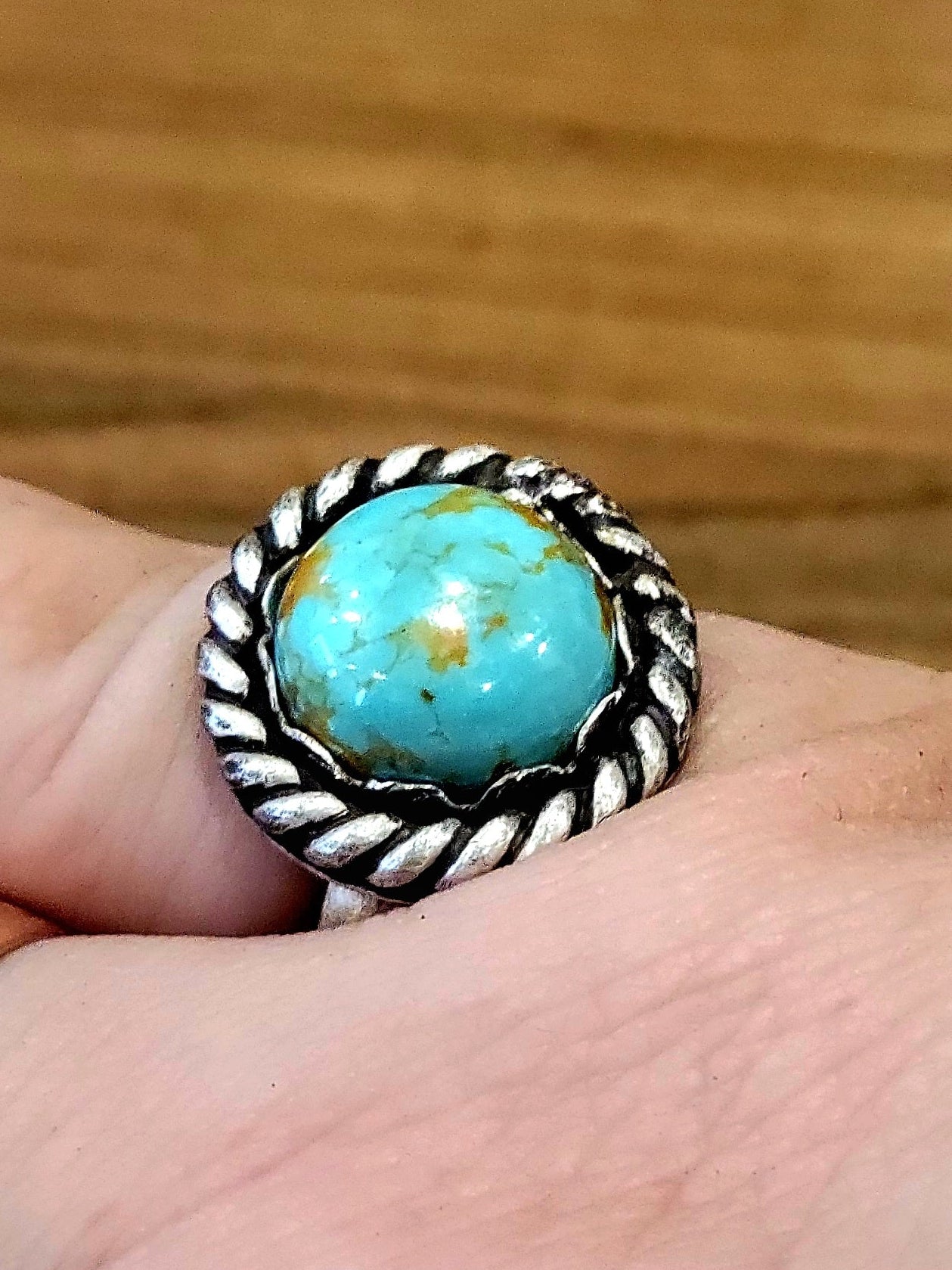 Round Turquoise Ring/Slide